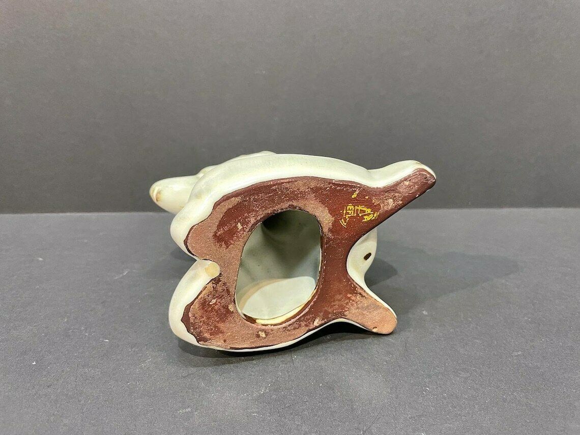 Maggie Wibom For Gefle Ceramics, White Art Deco Figurine, Mermaid, Signed, Swedish 1930s photo vintage