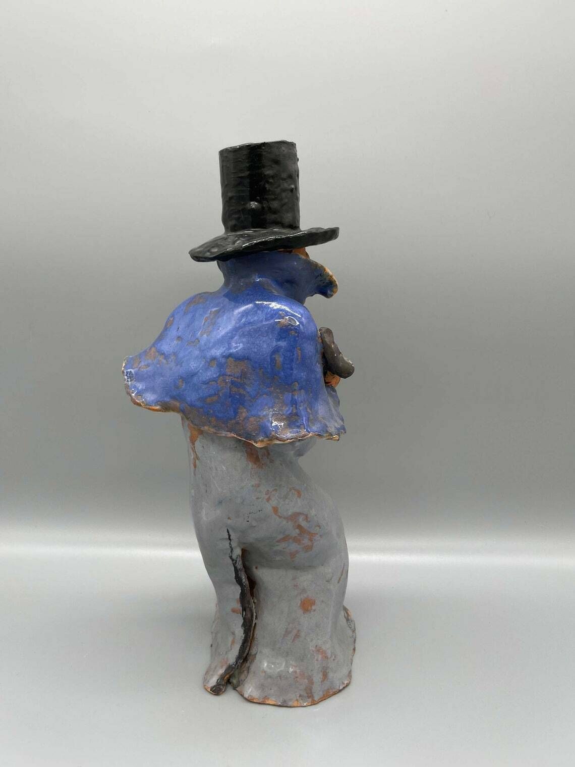Magician With A Snake Unique Ceramic In The Style Of The Wiener Werkstätte Around 1920 photo for sale