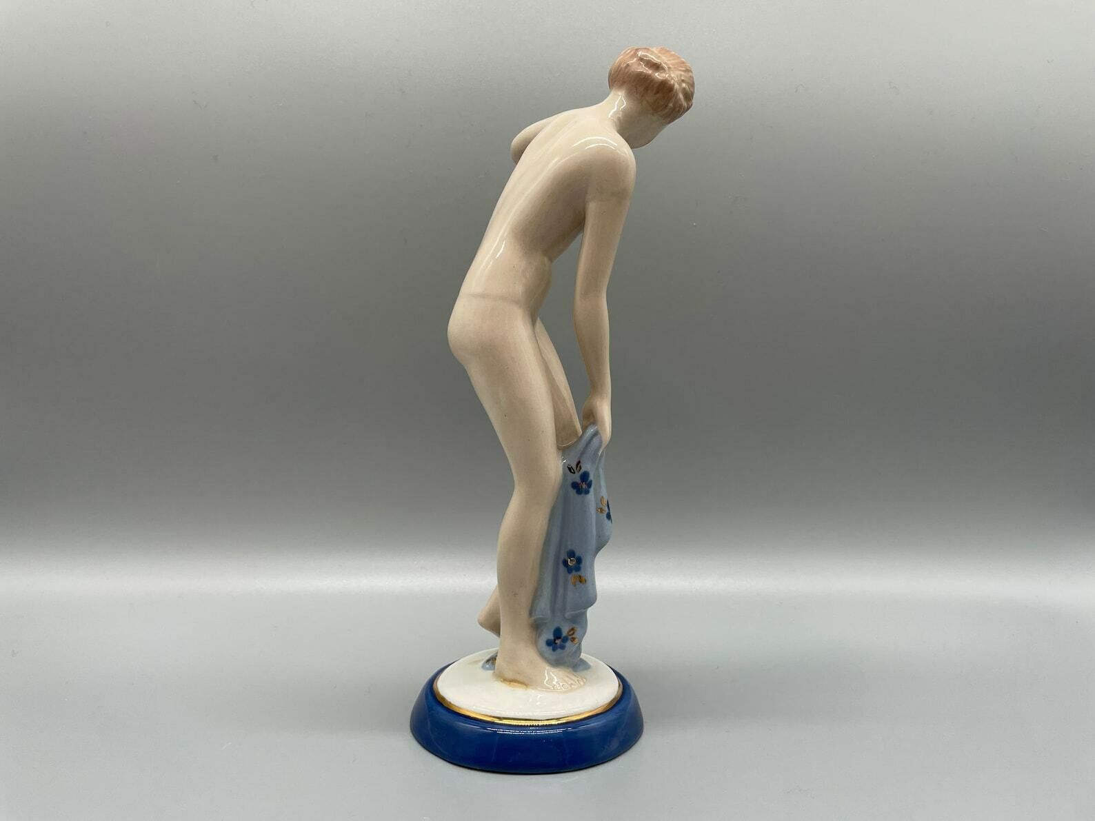 Beautiful Art Deco Nude Figure By Elly Strohbach For Royal Dux, Czechoslovakia, Circa 1935 photo 251.0