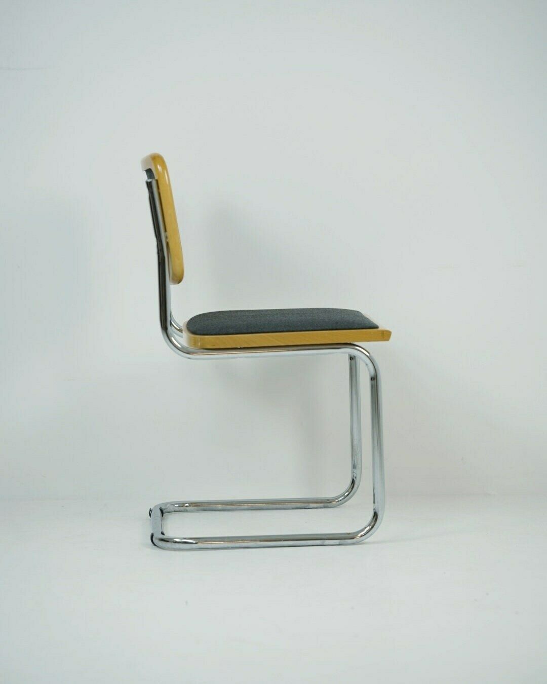 1 Of 5 Marcel Breuer B32 Upholstered Cesca Chair, Bauhaus Design By Bene photo for sale