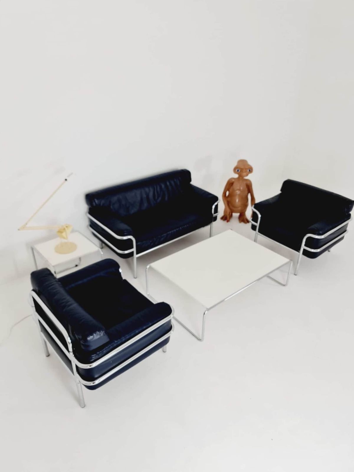 Bauhaus  Style Of Cassia Lc2 Style, 1980s Set Sofas