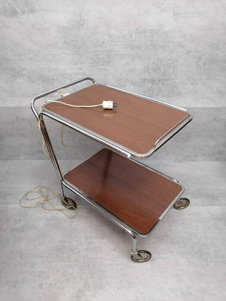 Mid Century Bauhaus Design Tea Cart Trolly Service Cart 1960s photo furniture