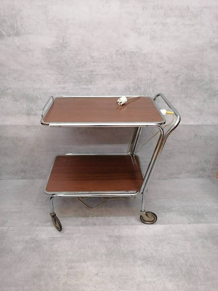 Mid Century Bauhaus Design Tea Cart Trolly Service Cart 1960s photo for sale