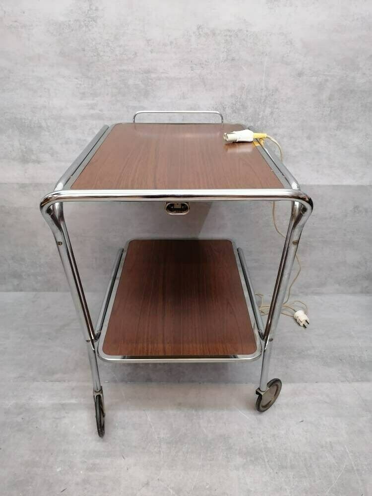 Mid Century Bauhaus Design Tea Cart Trolly Service Cart 1960s photo 539.0