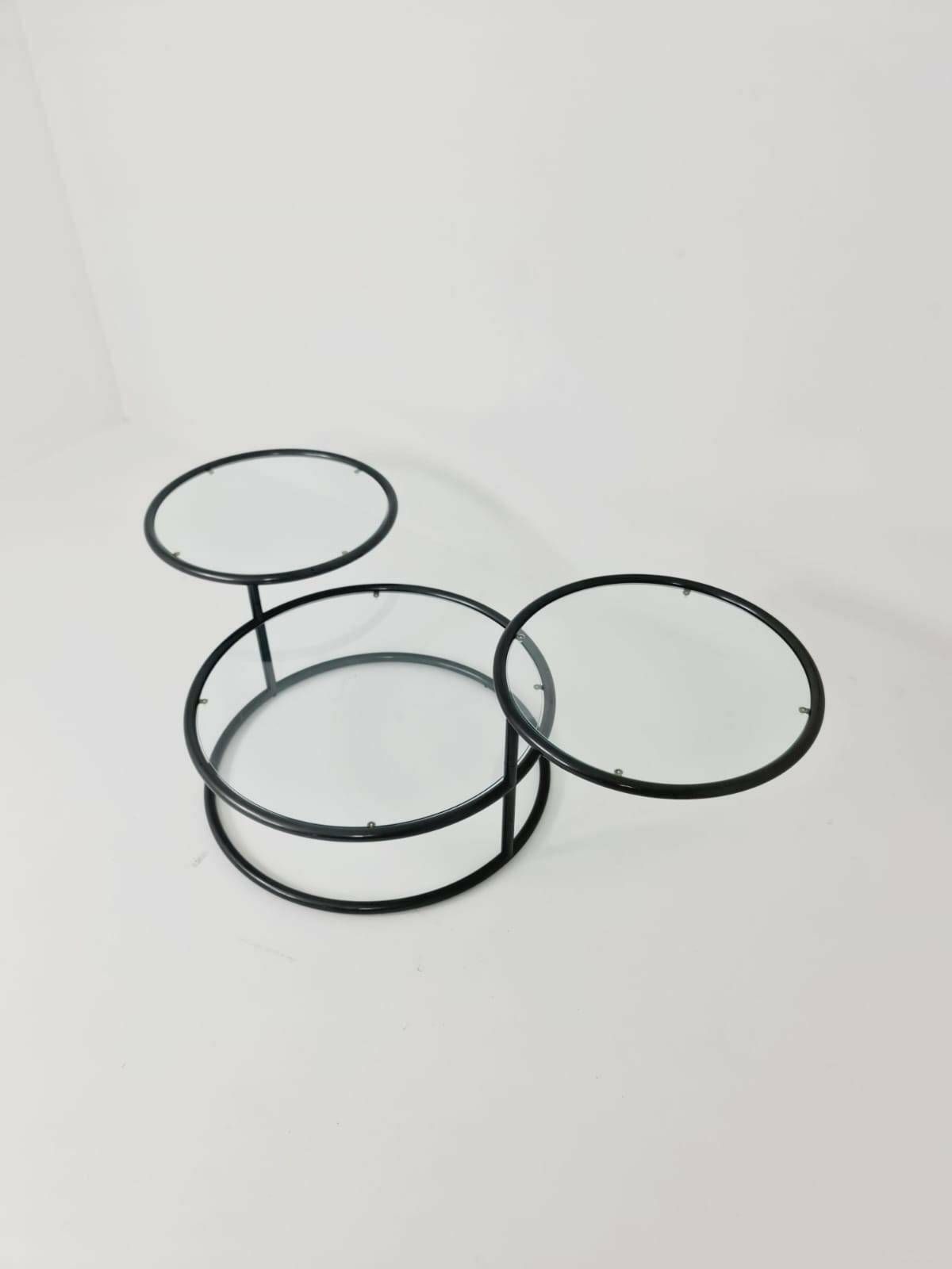 Mid Century Black Three Tier Swivel Coffee Table By Milo Baughman photo furniture