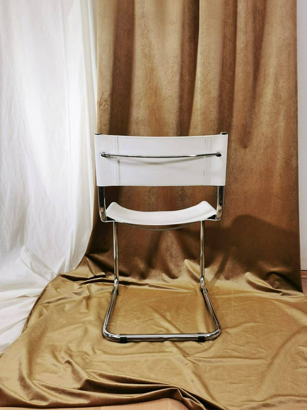 1 Of 6 Mid Century White Vintage S33 Chair From Mart Stam Italy 1980er photo 592.0
