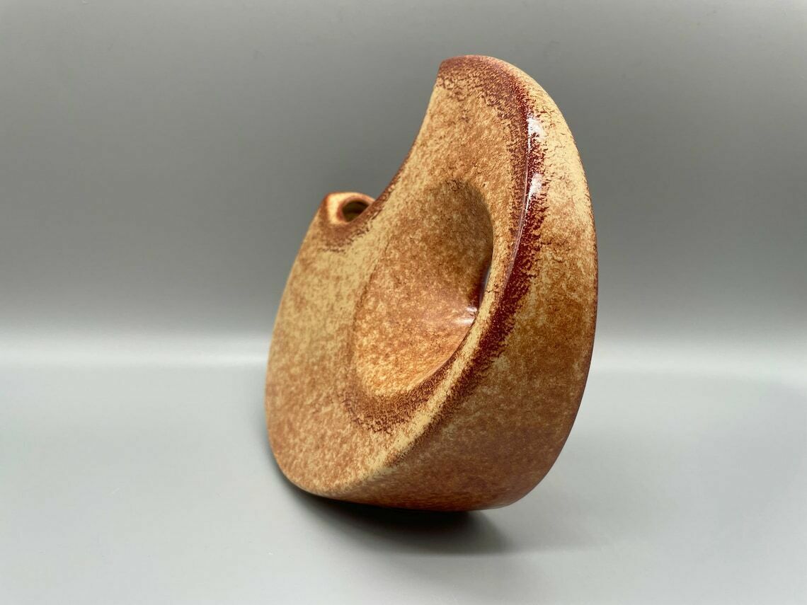 Moon Vase By Roberto Rigon For Bertoncello, Italy, 1960s photo for sale