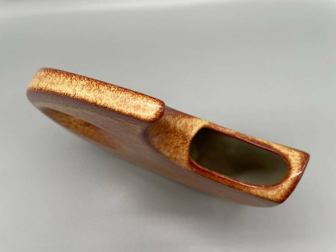 Moon Vase By Roberto Rigon For Bertoncello, Italy, 1960s photo vintage