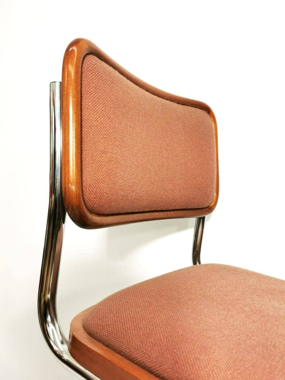 1 Of 2 Marcel Breuer B32 Upholstered Cesca Chair, Bauhaus Design By Bene photo 646.0