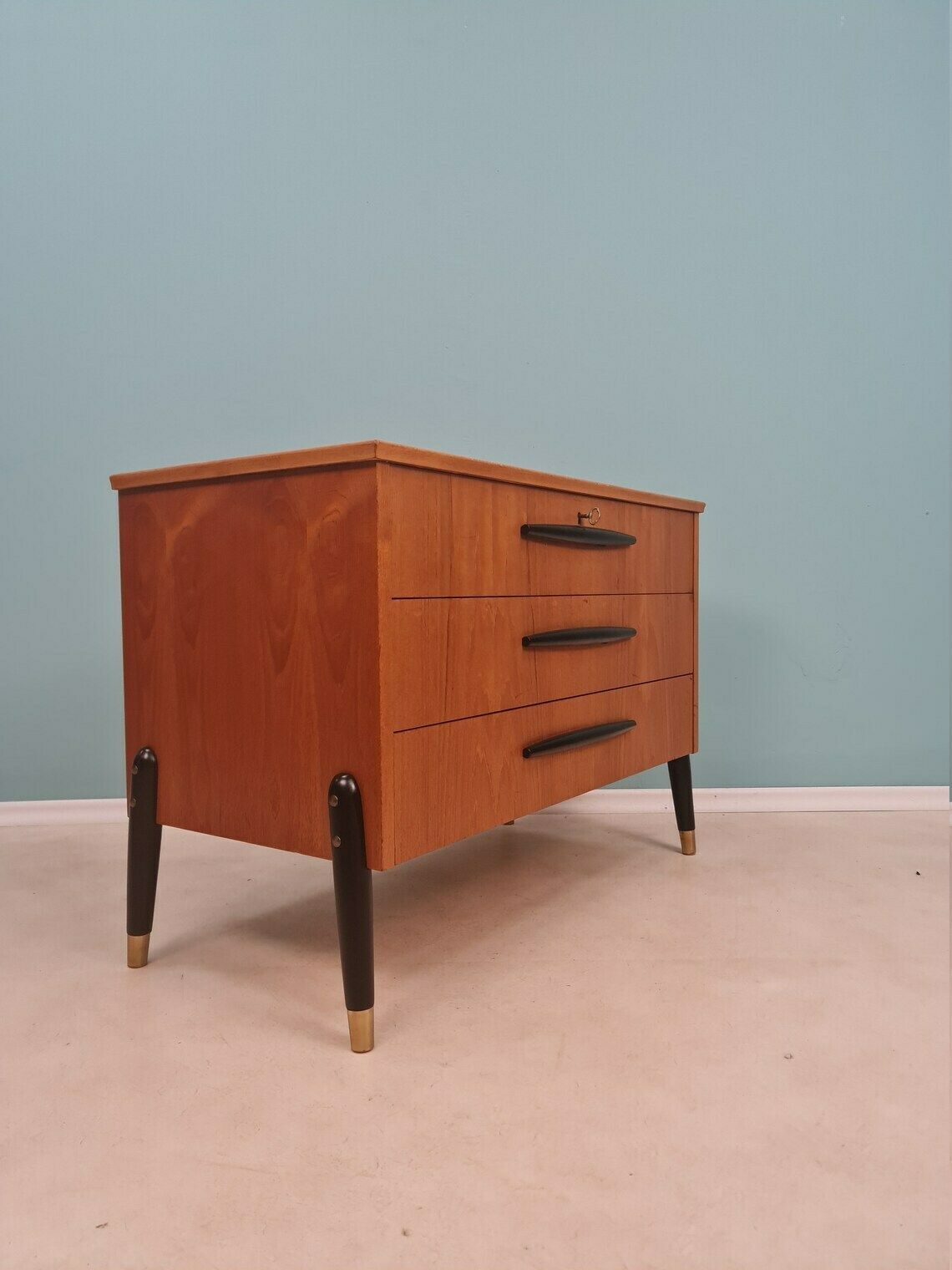 Midcentury Swedish Chest Of Drawers / Drawers Cabinet Teak By Bröderna Gustafsson, 1960s photo vinterior