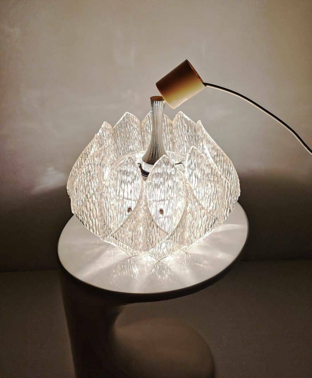 Me Marbach, Acrylic Ice Glass, Hanging Lamp, 1960s photo 323.0