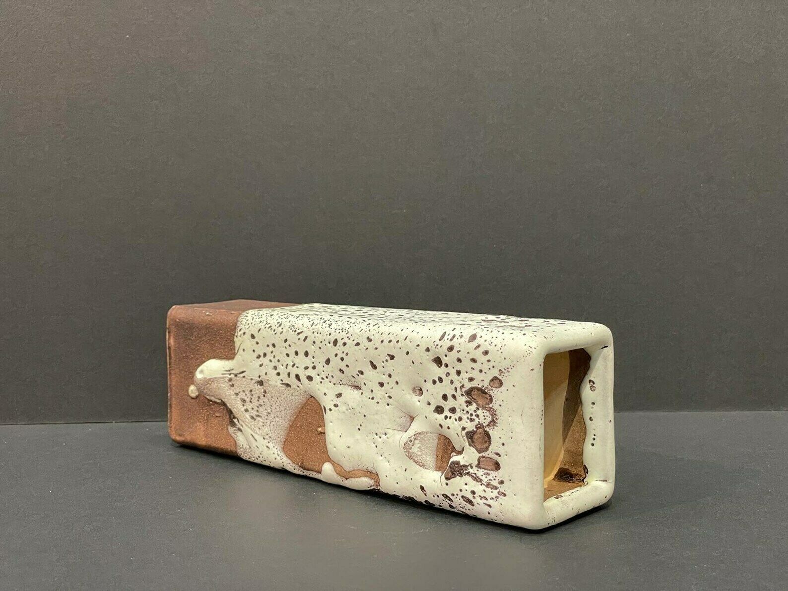 Emons & Söhne Ceramic Fat Lava Vase Signs West German Art Ceramics photo vintage