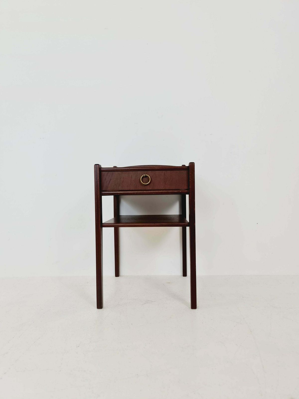 Midcentury Swedish Mahogany Nightstand / Bedside Table, 1960s photo for sale