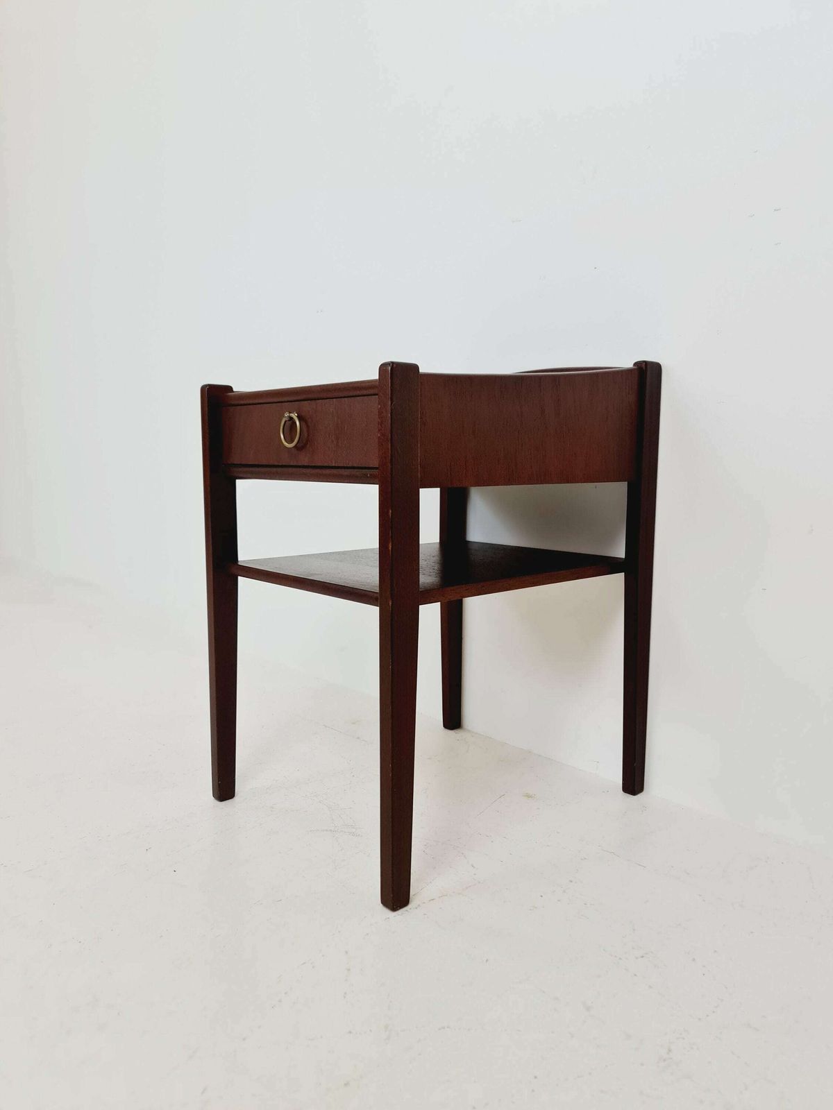 Midcentury Swedish Mahogany Nightstand / Bedside Table, 1960s photo Furniture