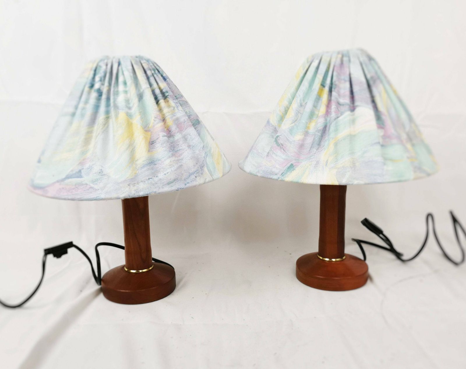 Rare Set Of 2x Danish Design Modern 60s Table Lamps Mid Century Teak Lights Table Lamp Sideboard Lighting
