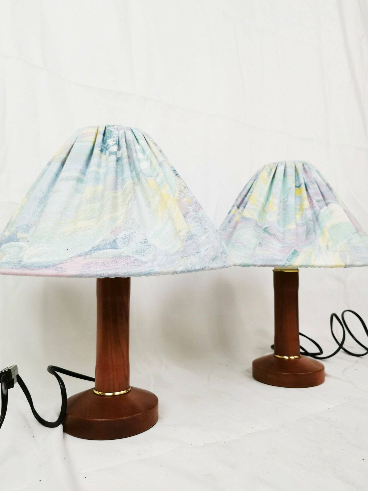 Rare Set Of 2x Danish Design Modern 60s Table Lamps Mid Century Teak Lights Table Lamp Sideboard Lighting photo furniture