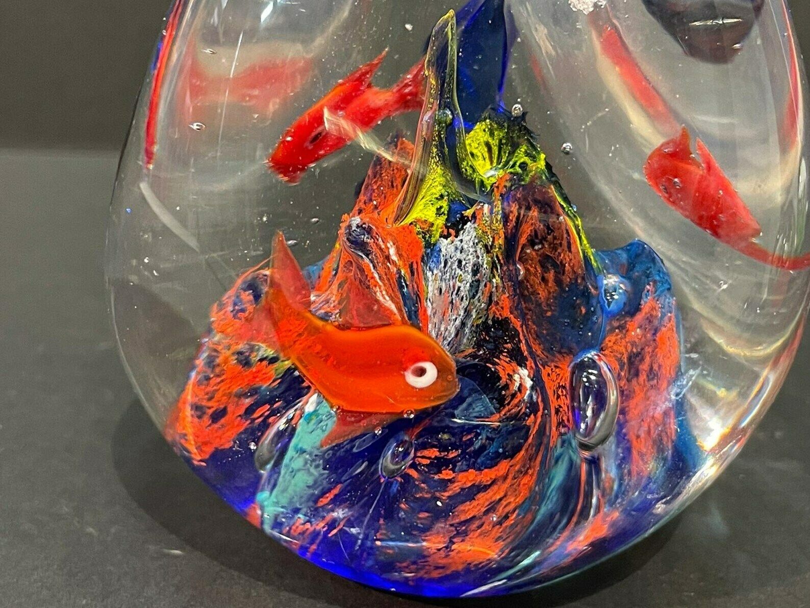 Roberto Guidotti Aquarium Bag Murano,Sommerso, Paperweight photo for sale