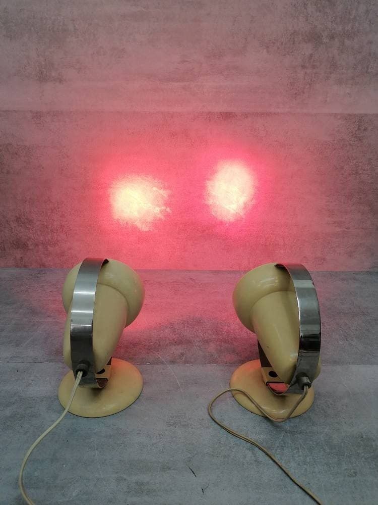 photo furniture Set Of 2x Charlotte Perriand "Infraphil" Heat Table Lamps Or Sconces By Philips