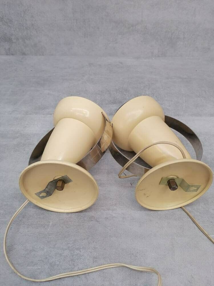 photo for sale Set Of 2x Charlotte Perriand "Infraphil" Heat Table Lamps Or Sconces By Philips