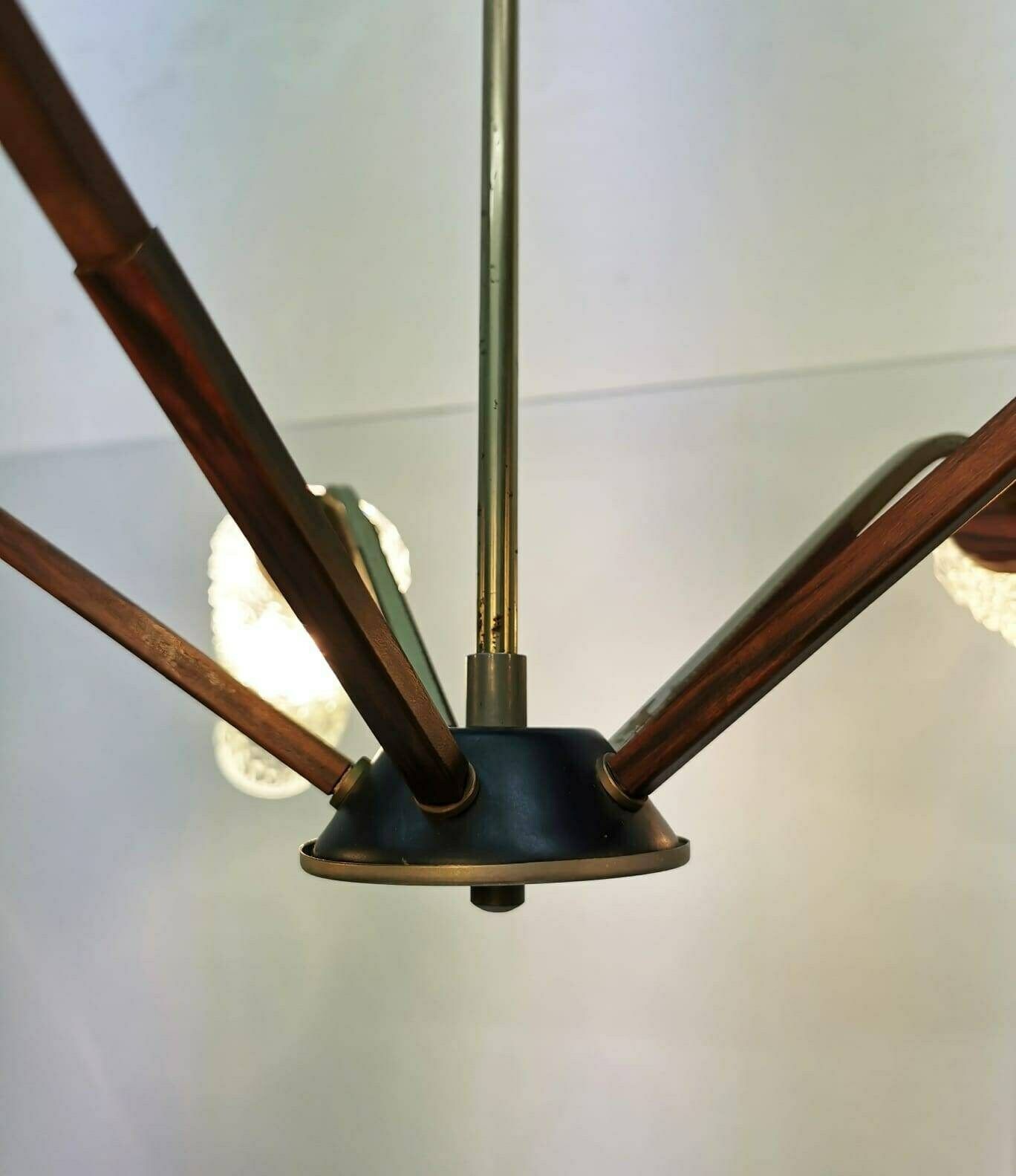 Beautiful Large Mid Century Pendant Lamp In Danish Design From The 1960s. photo buy