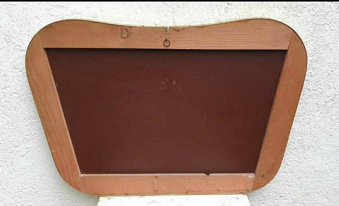 Mid Century Asymmetric Mirror Original Kidney Mirror Standard Style From The 50s 60s photo furniture