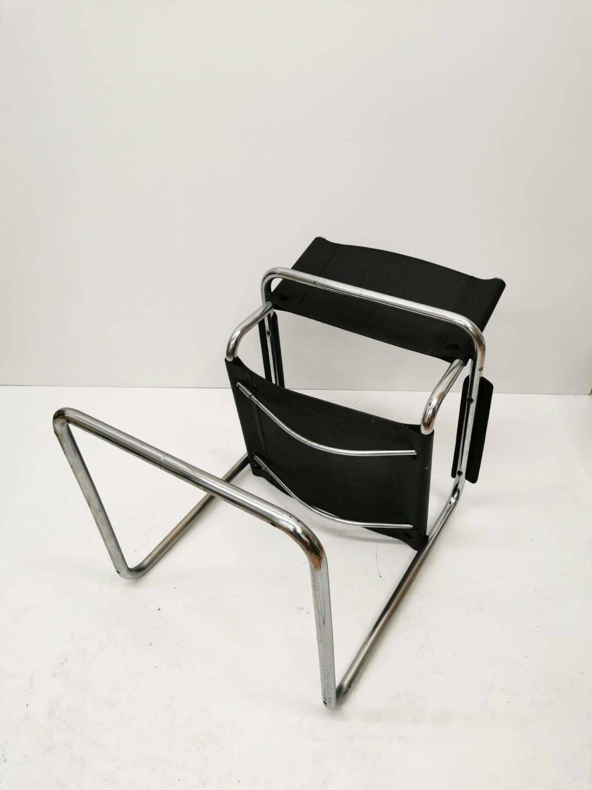 1 Of 6 Black Model Mg5 Centro Studi Desk Chair By Mart Stam & Marcel Breuer 1970s photo vinterior