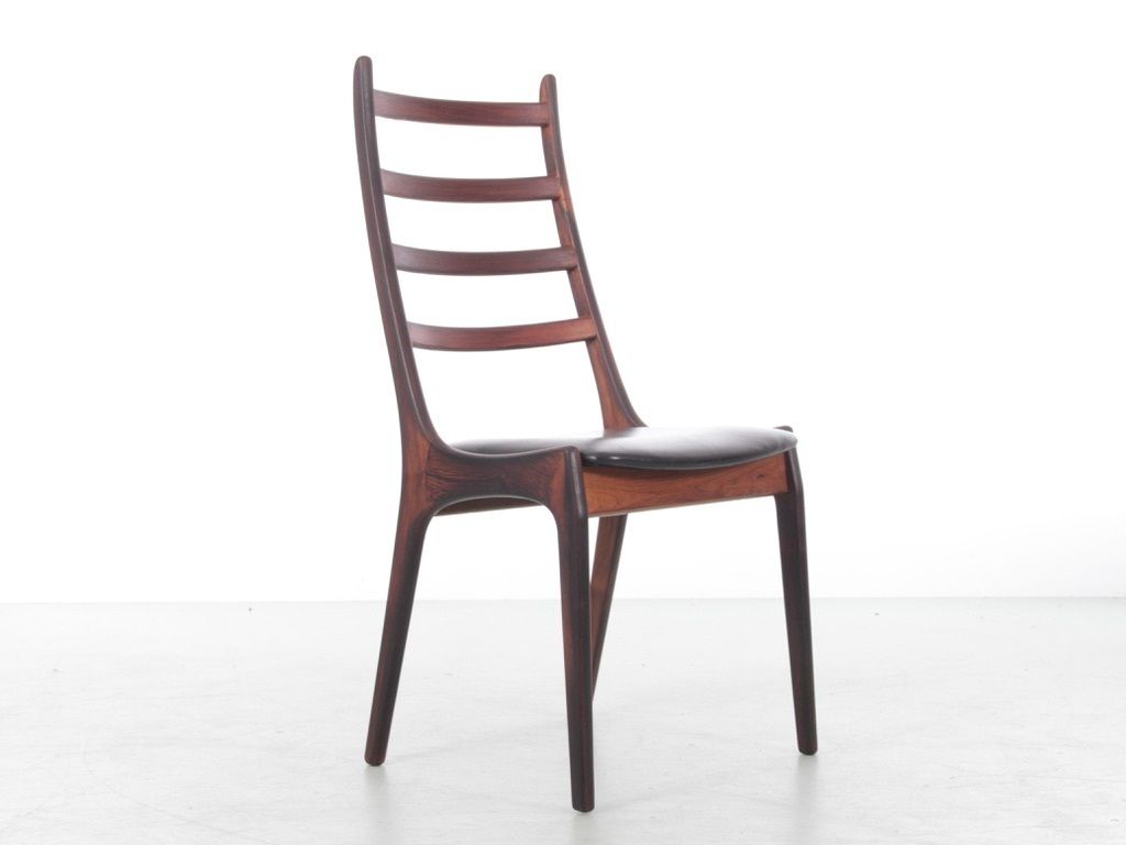Mid Century Modern Scandinavian Set Of 4 Rosewood Chairs By Henning Kjærnulf. photo buy