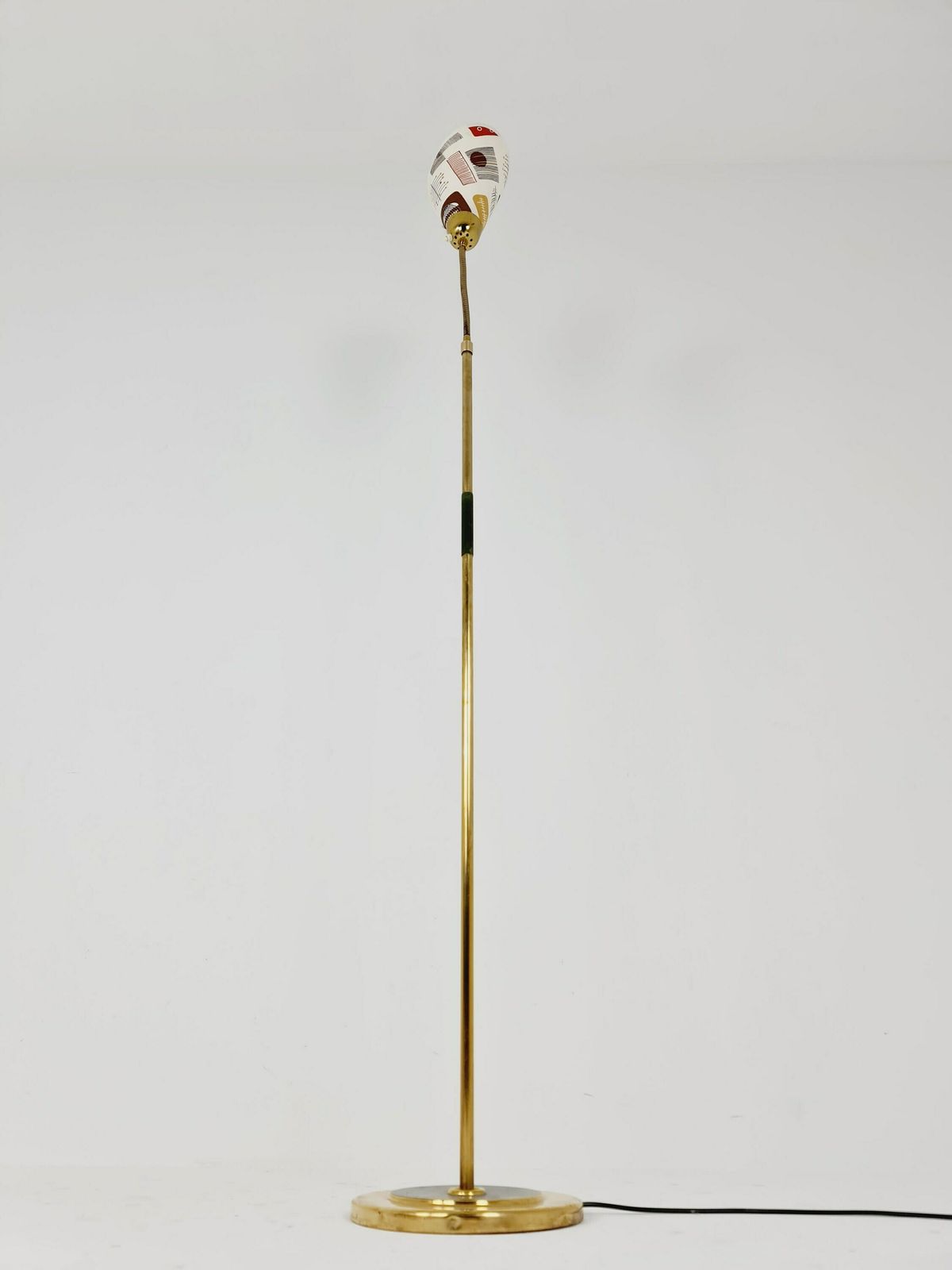 German Modern Flex Arm Brass Floor Lamp, Tütenlampe From The 50s photo vinterior
