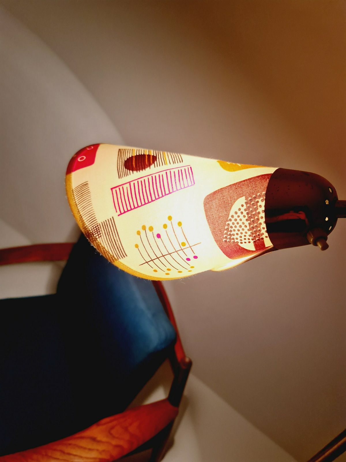 photo for sale German Modern Flex Arm Brass Floor Lamp, Tütenlampe From The 50s