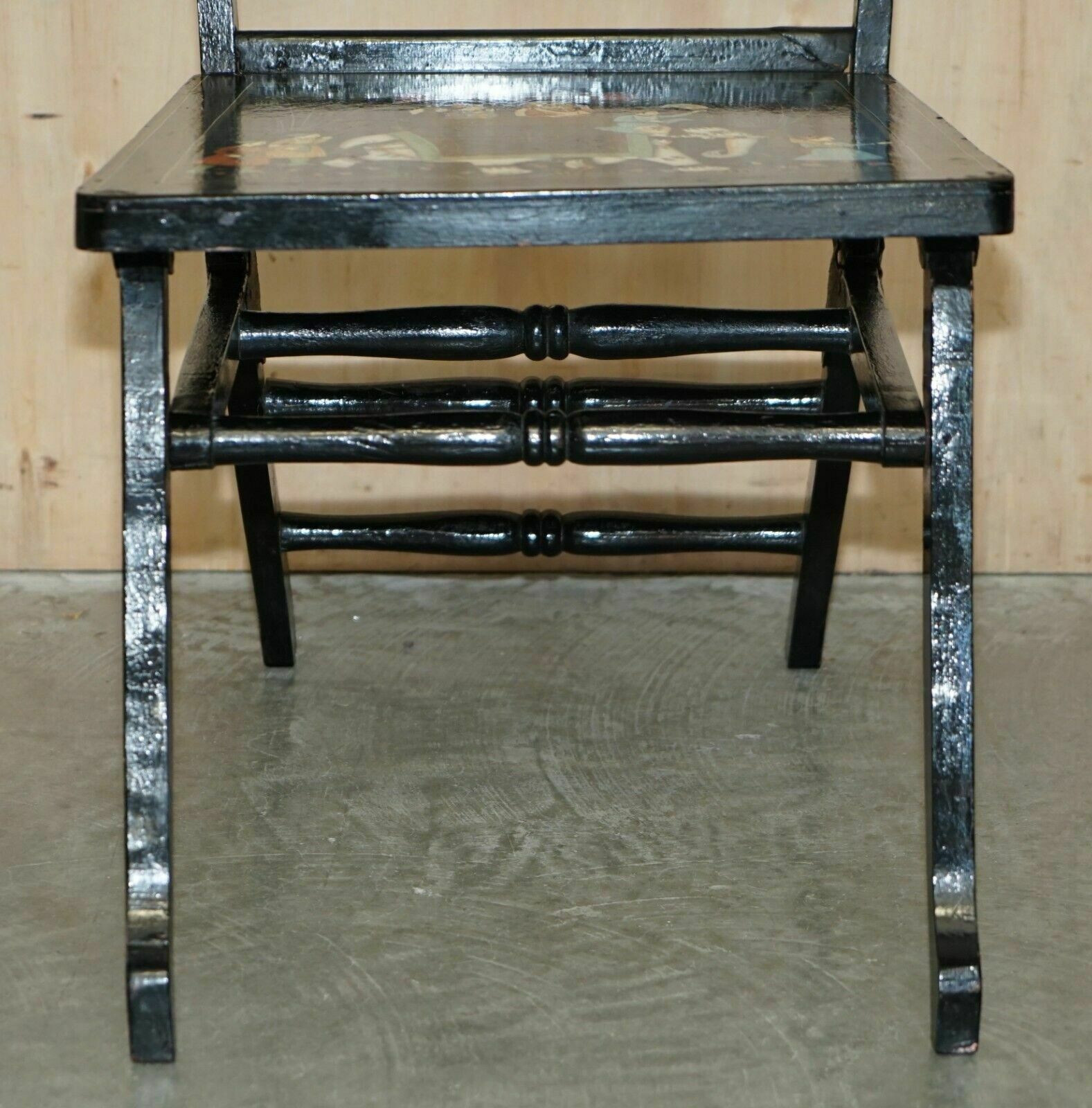 Furniture Pair Of Antique Chinese Chinoiserie Indian Decoration Campaign Folding Chairs photo