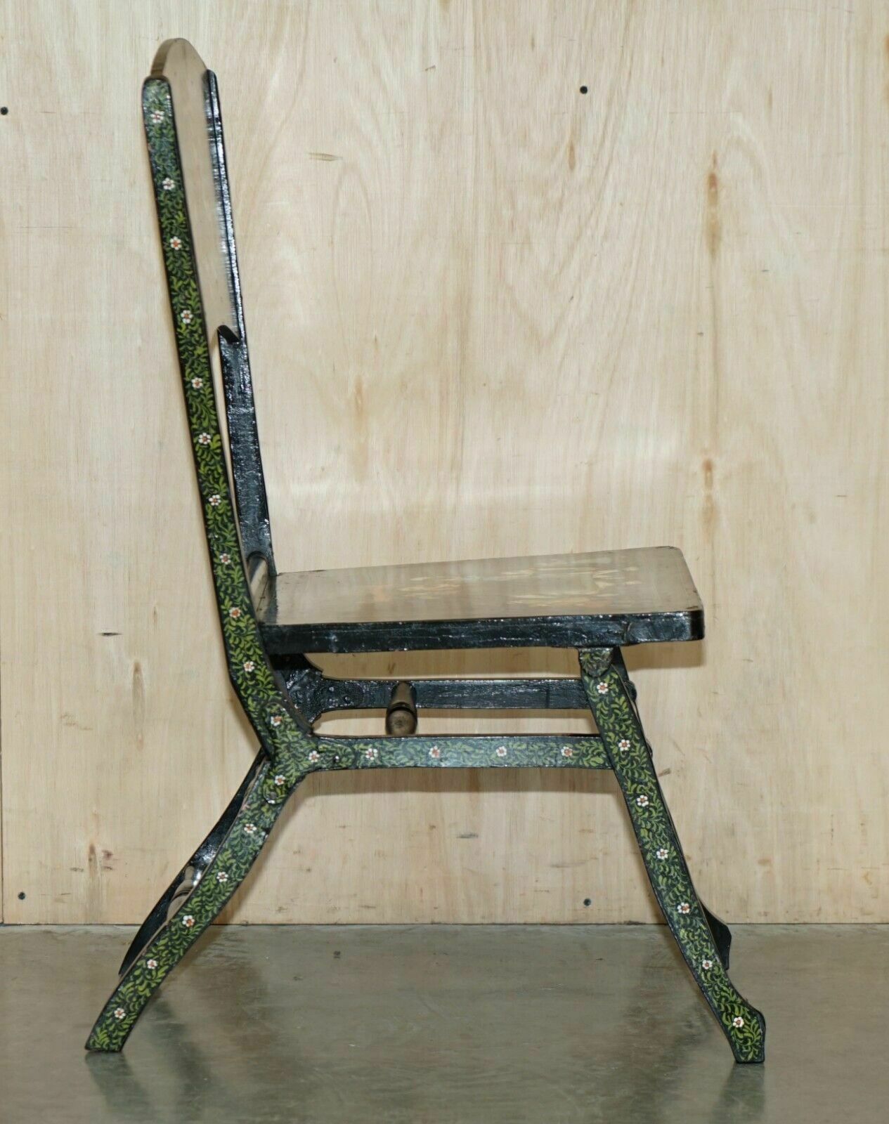photo buy Pair Of Antique Chinese Chinoiserie Indian Decoration Campaign Folding Chairs