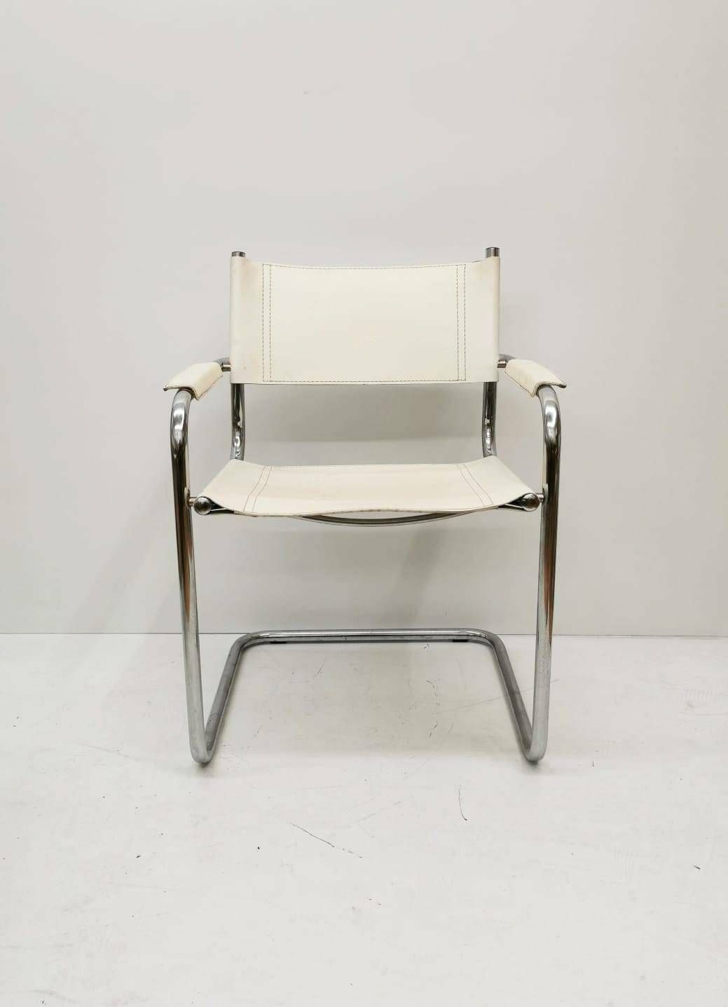 1 Of 2 Model Mg5 Centro Studi Desk Chair By Mart Stam & Marcel Breuer For Matteo Grassi, 1970s photo furniture