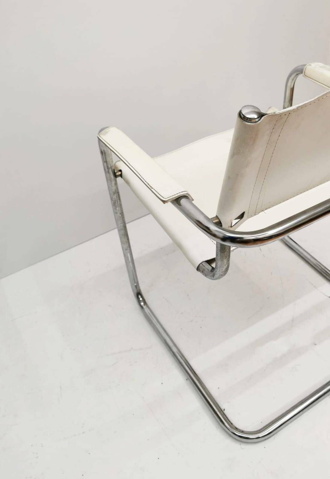 1 Of 2 Model Mg5 Centro Studi Desk Chair By Mart Stam & Marcel Breuer For Matteo Grassi, 1970s photo Furniture