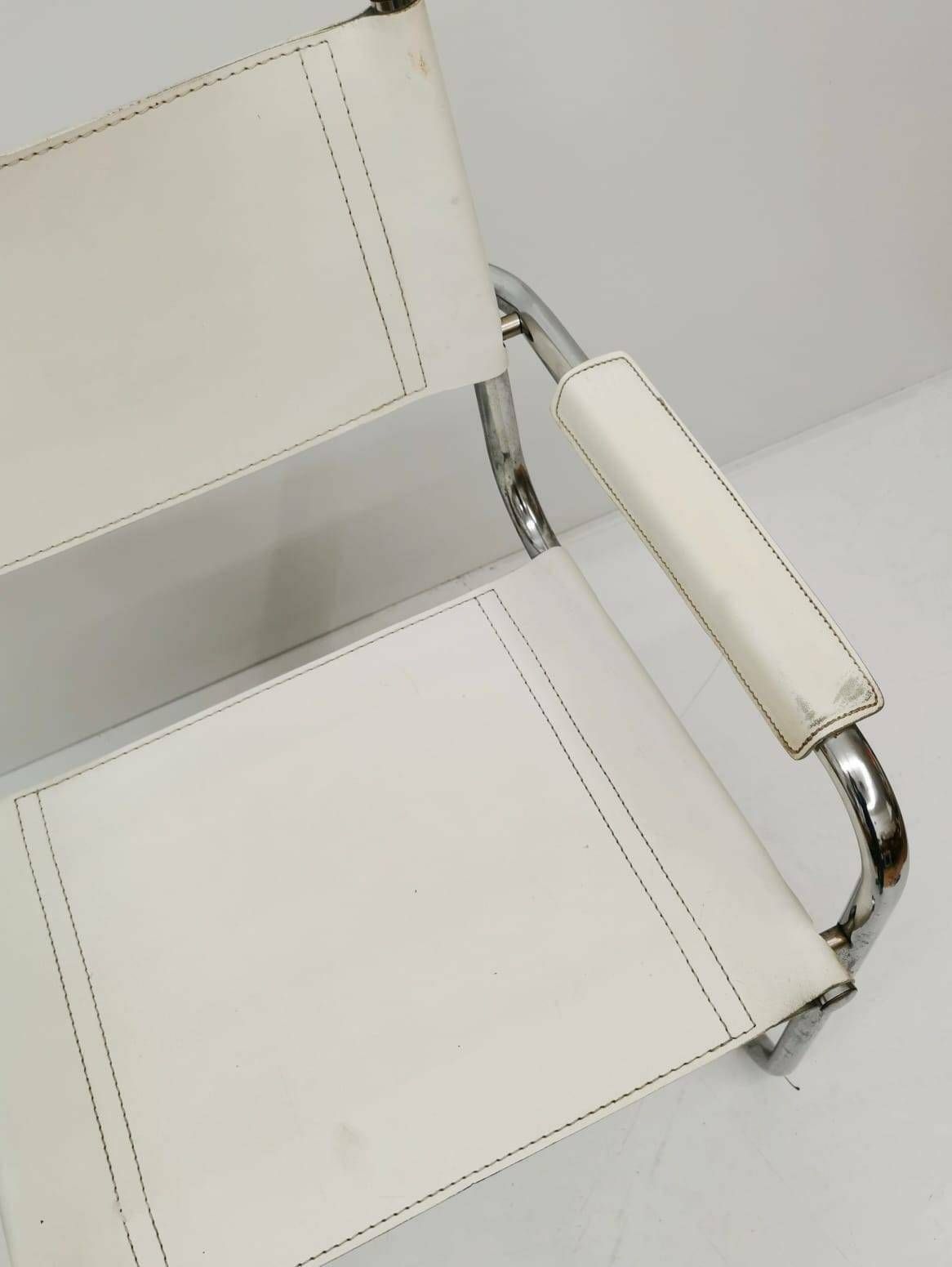 1 Of 2 Model Mg5 Centro Studi Desk Chair By Mart Stam & Marcel Breuer For Matteo Grassi, 1970s photo buy