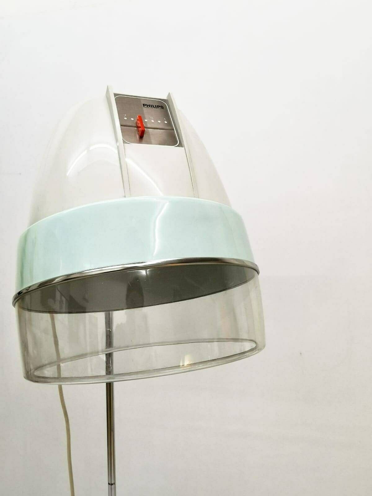 Space Age Vintage Floor Lamp In White Cream And Sky Blue 1960er By Phillips Holland photo for sale