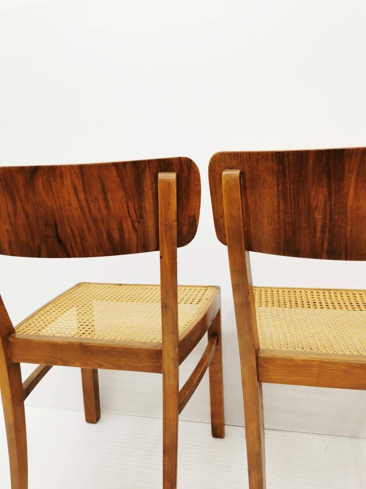 Rattan Wooden Chair Austria 1960s photo vintage