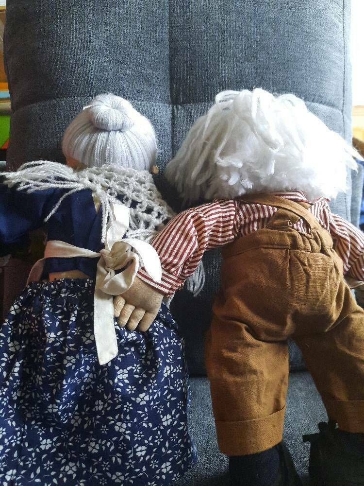 photo for sale Oma Granny Grandma & Opa Grandpa Vintage Dolls Set
