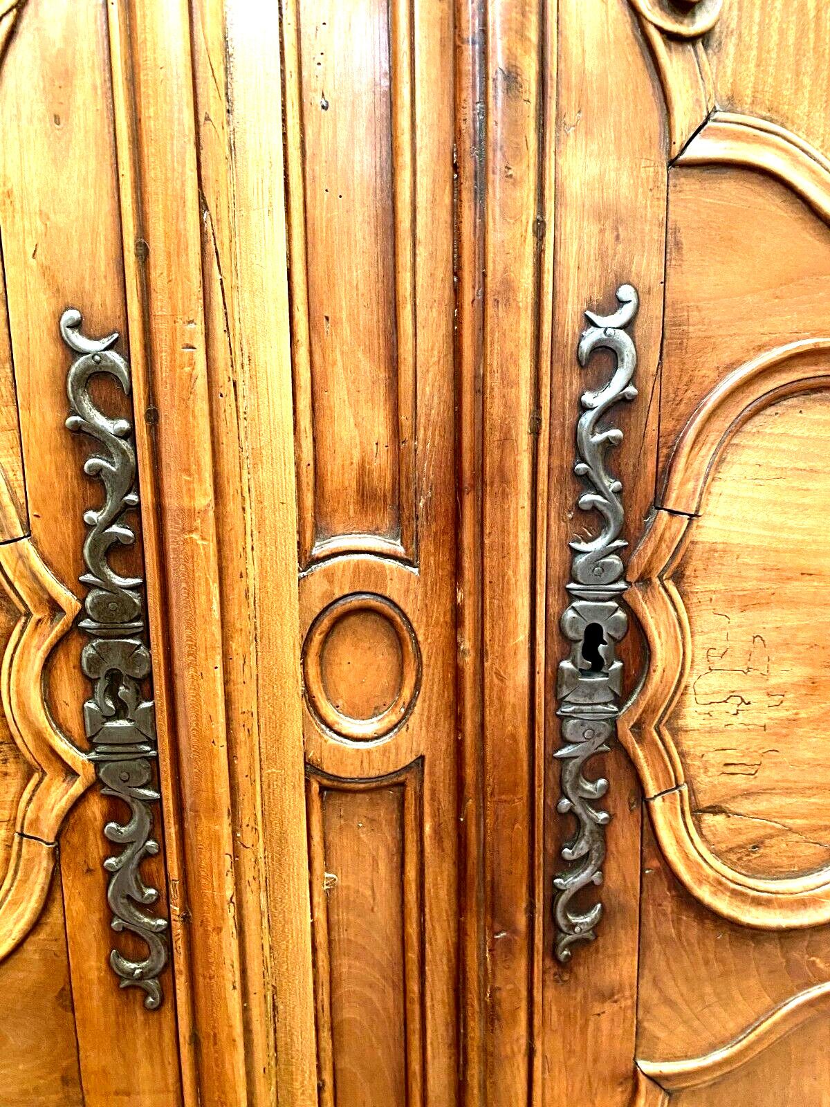 Pair Of Framed Doors In Solid 18th Century Cherry Wood photo for sale