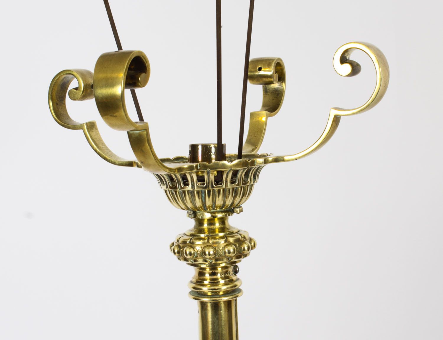 Victorian Brass Corinthian Column Telescopic Standard Lamp  19th C photo buy