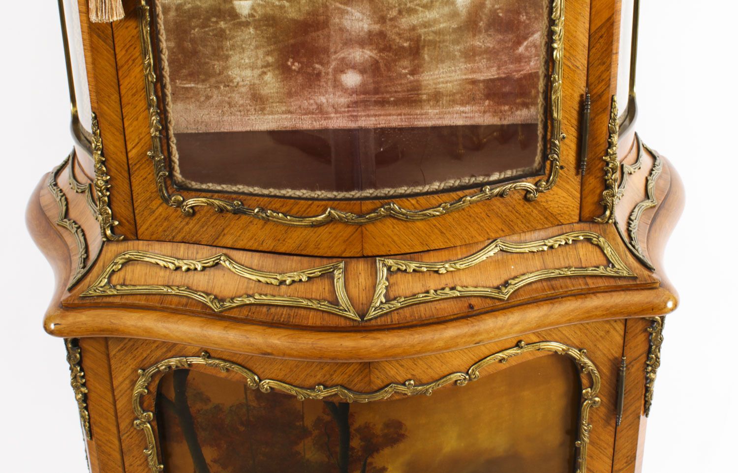 Antique French Vernis Martin Vitrine Display Cabinet 19th C photo vinterior