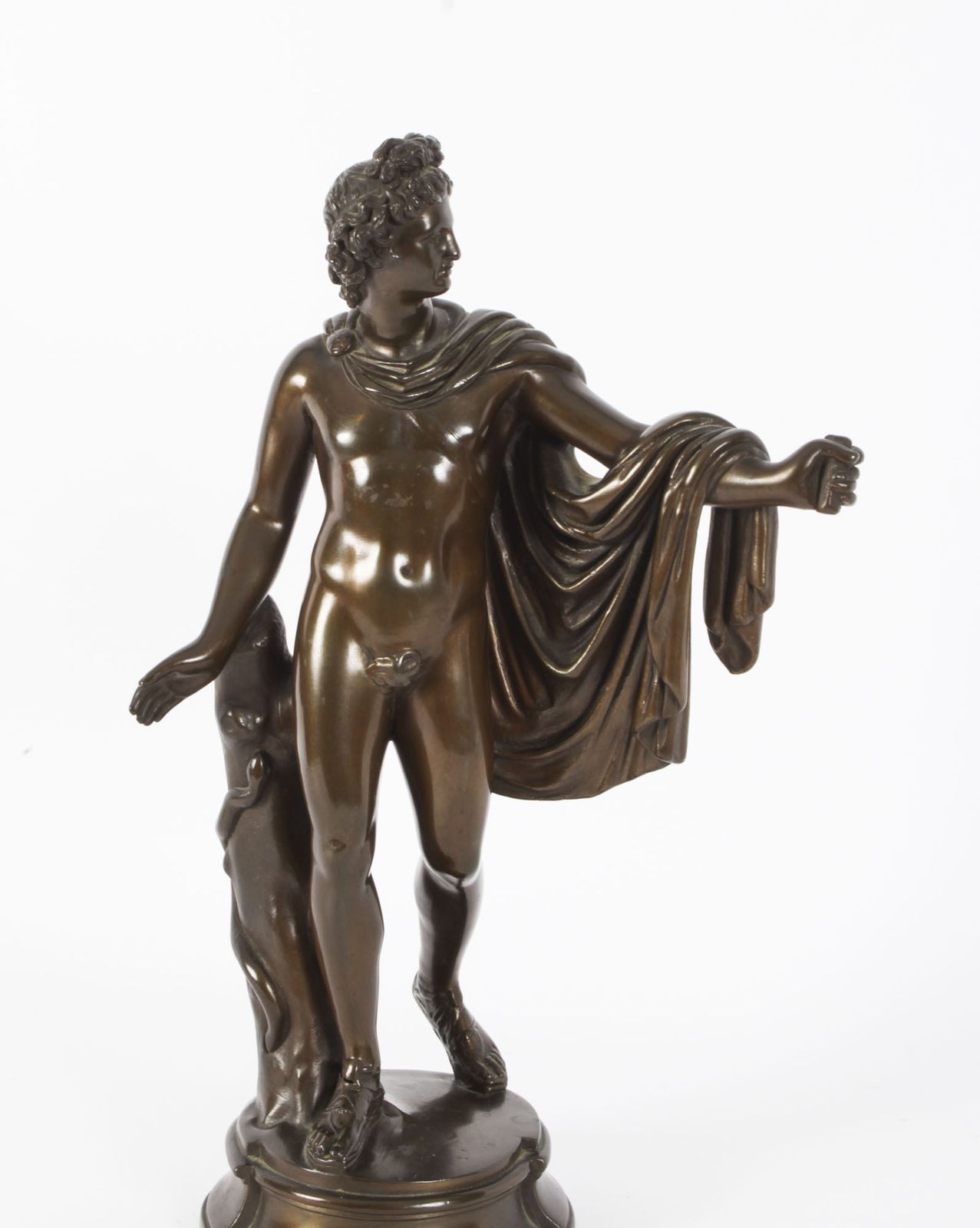 Victorian Bronze Sculpture Of Greek God Apollo 19th Century photo furniture