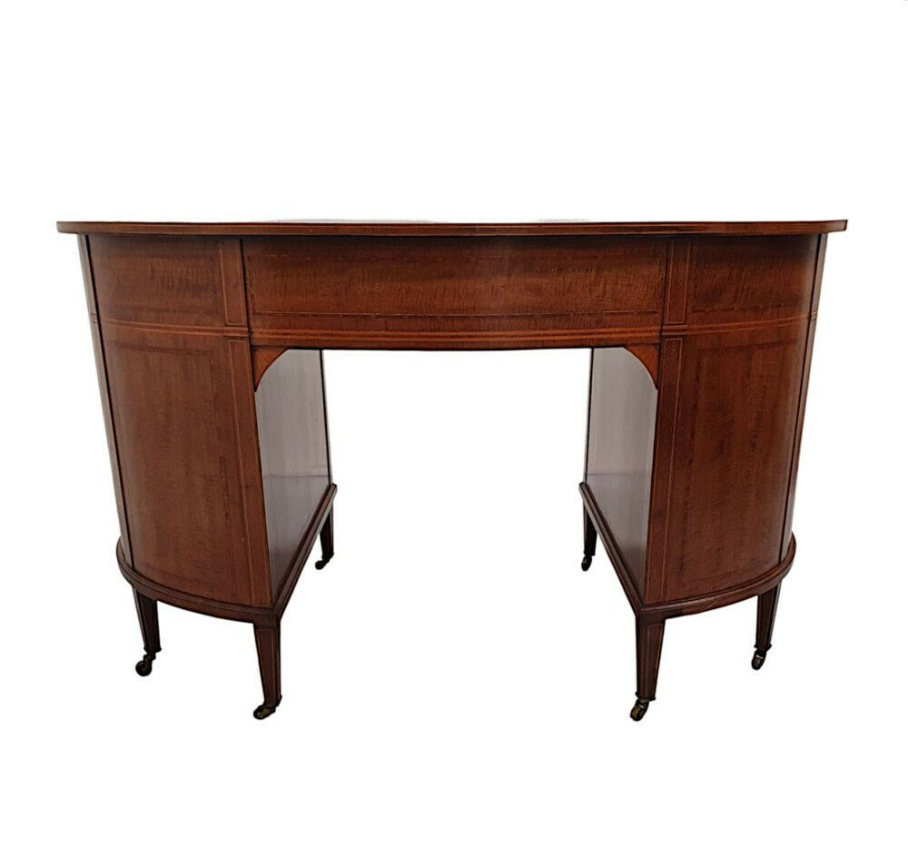 A Very Fine Edwardian Leather Top Kidney Shaped Desk photo buy