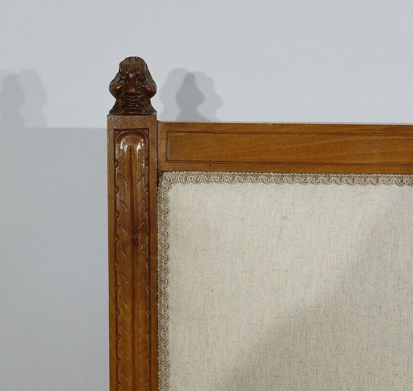 photo furniture Rare Bench In Solid Walnut, Renaissance Style, Late 19th Century