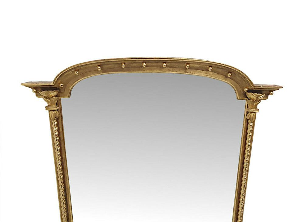 A Stunning 19th Century Giltwood Overmantle Mirror photo furniture
