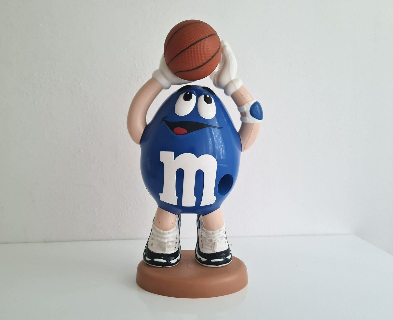 Vintage Big Blue M&Ms Candy Dispenser Basketball Rare Plastic Figure