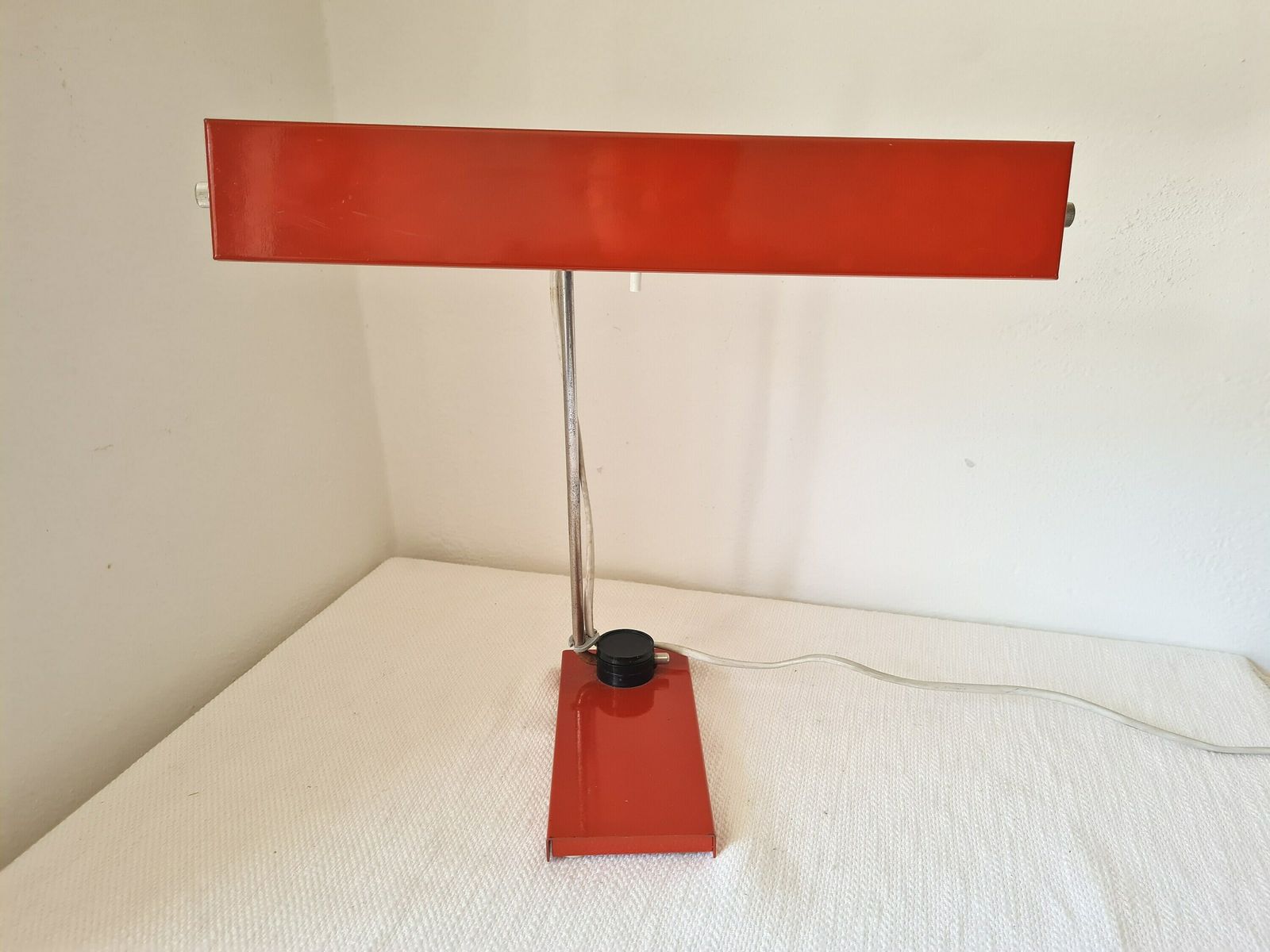 Vintage Mid Century Metall Table Industrial Lamp Ddr Schreibtischleuchte 70 photo furniture