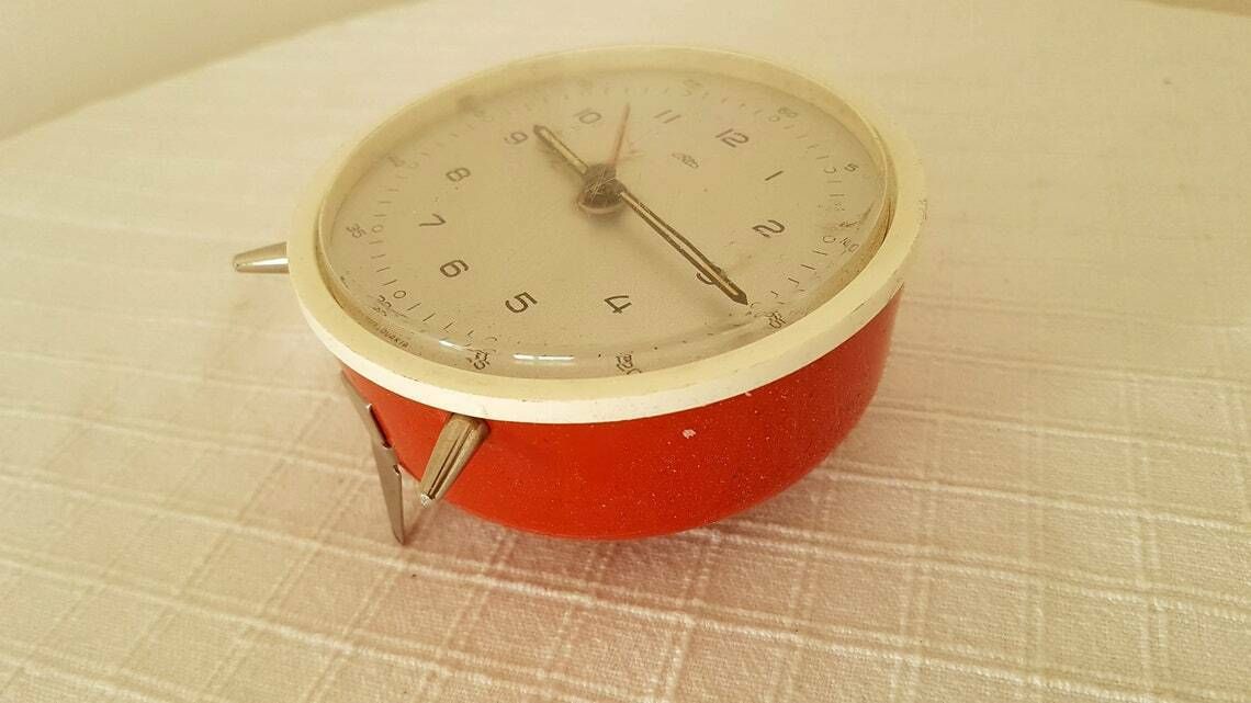 Vintage Mechanical Alarm Clock Prim Czechoslovakia 60s photo 52.0