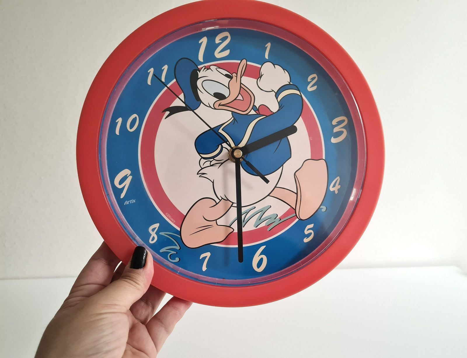 photo for sale Vintage Pop Art Donald Duck Wall Clock In A Plastic Frame