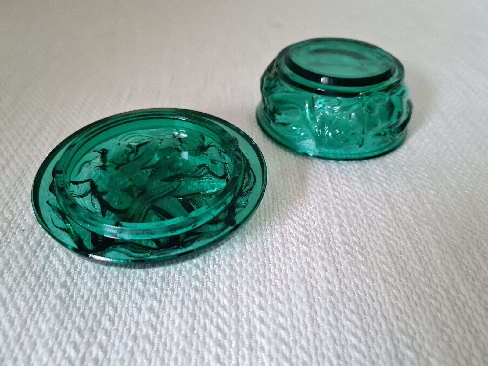 Art Deco Jewelry Box Powder Box Schlevogt Ingrid Design Czech Bohemian Glass photo 70.0
