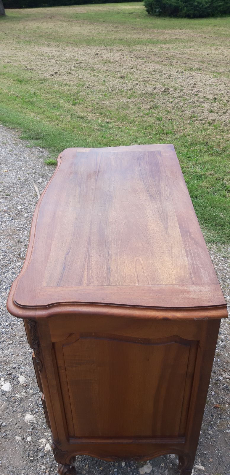 Chest Of 3 Drawers Walnut And Brass photo furniture